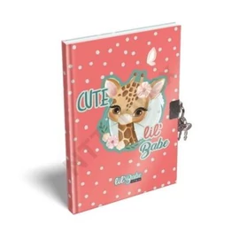 *56042 EMLÉKKÖNYV A5 lakatos LIZZY Lollipop Lil Babe