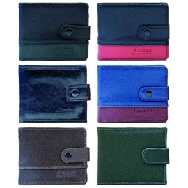 *56112 SZEMÉLYI IRATOK 10 zsebes bőr, fekvő patentos vegyes szín