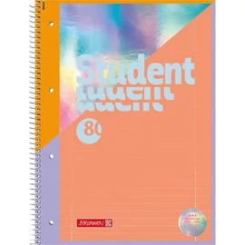 *56181 FÜZET spirál A4 BRUNNEN vonalas perf., lyukasztott 80lap Intoxicate 106792769