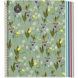 FÜZET spirál A4 MQ Garden Green  # karton 4*30lap  46595