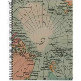 FÜZET spirál A5 MQ ECO Ecomaps # karton 80lap  6107