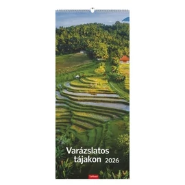 *56582 FALINAPTÁR 2026 Varázslatos tájakon keskeny spirálozott 21,5*49cm T099-02