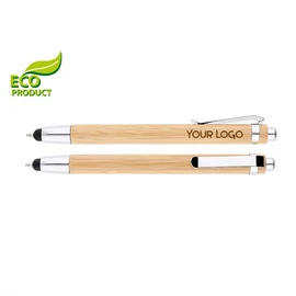 *56751 GTOLL MP BAMBOO bambusz érintőképernyős a hegynél, natur, fém klipsszel