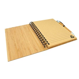 *56753 FÜZET spirál A5 MP WOODAO 70l bambusz+toll