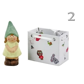 *56976 DEKOR kerámia gyerek zöld sapiban, dísztasiban