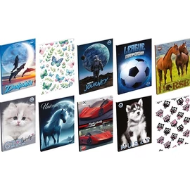 *57184 NOTESZ A6 papírfedelű 112*160mm sima T-CREATIV mintás fed. 40lap
