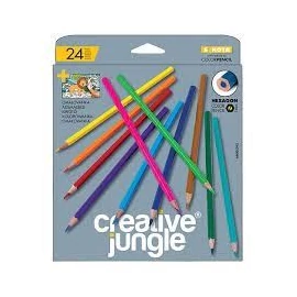 SZÍNES CERUZA 24 SAKO hatszögletű Creative Jungle mártott+kifestő
