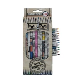 *57759 SZÍNES CERUZA 12 New Pen újságpapíros