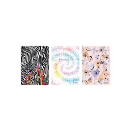 *57769 BUTIKKÖNYV A5/96lap Herlitz kockás zebra, virág, batik minta