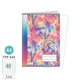 *57829-005 FÜZET A5 ARGUS vonalas new minták 40l -1592-.. 23-24 (Rainbow Ella, 151461064)