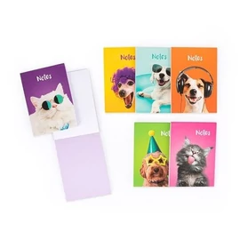 *57904 NOTESZ mini TRENDHAUS 6*8,5cm 40l kutya/cica színes lapokkal