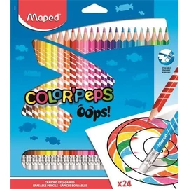 SZÍNES CERUZA 24 MAPED radíros 