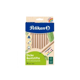 SZÍNES CERUZA 12 PELIKAN  trio vastag natur