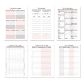 *58152 HATÁRIDŐNAPLÓ 2026 B6 napi Period Magnolia női tervező