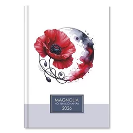 *58152 HATÁRIDŐNAPLÓ 2026 B6 napi Period Magnolia női tervező