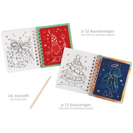 VARÁZSFÜZET karácsonyi 8,5*10,5cm karcoló pálcával