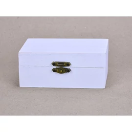 DOBOZ fa fehér, csatos 12*7*5cm