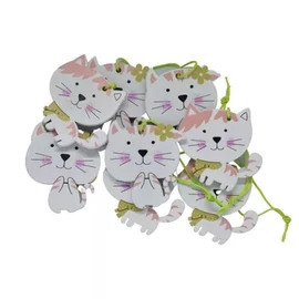 DEKOR fa nagyfejű cica akasztható