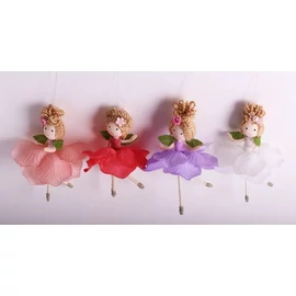 DEKOR virágtündér színes szirom ruhában,  akasztható  16cm
