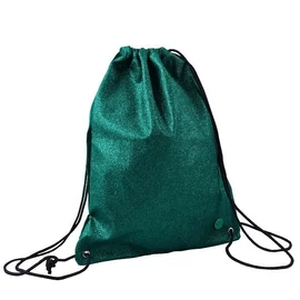 TORNAZSÁK zsebbel AMBAR QC Sparkle csillámos sötétzöld