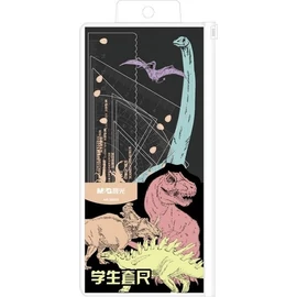 VONALZÓKÉSZLET mini 4db-os M&amp;G "Dinó"  müa. tasakban