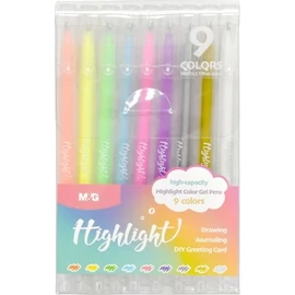 ZSELÉSTOLL készlet  9db-os M&amp;G Highlight fluo és metál 0,6mm  AGPY5573