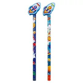 GRAFIT ceruza BENSIA  űrhajós állat mintás, űrhajó-radírral  VERTNW