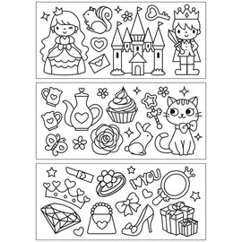 ÜVEGMATRICA festék AMOS 6*10,5ml Tündérmese matricával