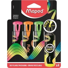 SZÖVEGKIEMELŐ készlet  MAPED 4  "Fluo Peps Flex"  1-5mm