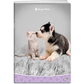 FÜZET A4 Elisa vonalas 40l SweetPets Állatkölykök