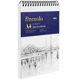 RAJZLAPTÖMB/SKETCH Book Deli Finenolo A4 60ív spirálozott 160gr.