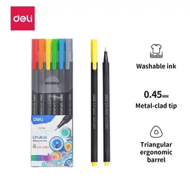 ROSTIRON tűfilc készlet 6db-os  DELI  0,45mm