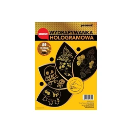 VARÁZSFÜZET A/4 hologramos szivárvány, karcoló pálcával