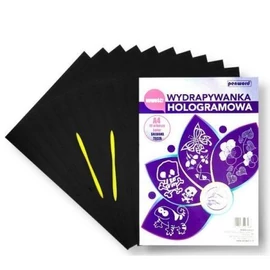 VARÁZSFÜZET A/4 hologramos szivárvány, karcoló pálcával