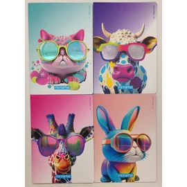 *59861 FÜZET A4 Mitama Maxi kockás 42lap állatos24   62782