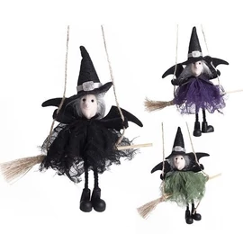 DEKOR textil boszorkány seprűvel 068694