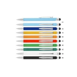 GTOLL MP alu. Bernardo touchpad pen fém klipsz, színes, gumírozott test
