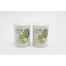 ASZTALI kerámia só-, borstartó articsóka mintával