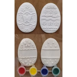 HÚSVÉTI TOJÁS polizerin mintázott festhető 2db/cs. ecsettel festékekkel