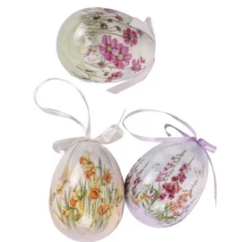 HÚSVÉTI TOJÁS fényes virágmintás  9cm