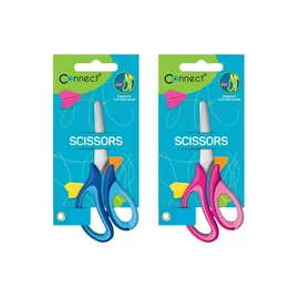 OLLÓ 13cm iskolai CONNECT, gumírozott fogóval, mérőskálával 4140