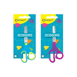 OLLÓ 13cm iskolai CONNECT, gumírozott fogóval, mérőskálával 3753