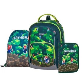Iskolatáska szett OXI BAG Go 3db-os Playworld  táska+tollt.+tzsák. 0-47126
