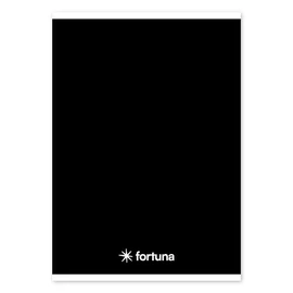 FÜZET A5 FORTUNA Monocolor vonalas élénk színek 32 lapos (fekete, 01.02079)