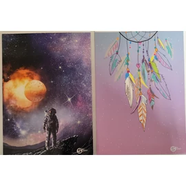 FÜZET A4  STREET 52l kockás S-Line vegyes mintás 231898