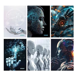 FÜZET A4  STREET 54l kockás AI vegyes mintás 67383