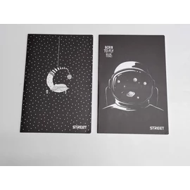 FÜZET A4  STREET 54l kockás Black&amp;amp;White vegyes mintás 63483