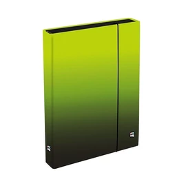 *60808-006 FÜZETBOX A4 OXY PP Jumbo vegyes minták (Ombre zöld/fekete, 15.18655)