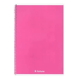 FÜZET spirál A4 FORTUNA Monocolor élénk szín = 70l (rózsaszín, 01.02136)