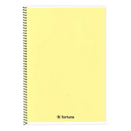 *60816 FÜZET spirál A4 FORTUNA Monocolor pasztell szín = 70l